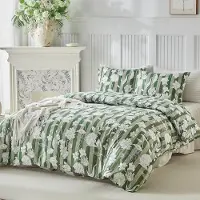 Merkloos Bettwäsche-Set, 240x220 cm, mit Hortensien-Motiv