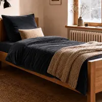 Merkloos Winterliches Bettwäsche-Set aus Flanell mit Bettbezug und Kopfkissenbezügen