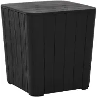 Syfax Gartentisch mit Abnehmbarer Tischplatte Schwarz Polypropylen