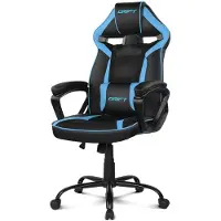 OEM Gaming-Stuhl DR50, höhenverstellbar, Kunstleder, schwarz/blau, 67x122-131x67 cm
