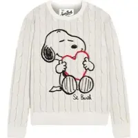 MC2 SAINT BARTH NEW Queen Braid Braid Crewneck snoopy outline 10 emb (00064M) S