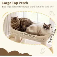 Merkloos Katzenkratzbaum Kratzbaum Katzenbaum - 180 cm - 2 Plattformen - 2 Schlafhöhlen - Kratzplatte und Hängematten - Beige