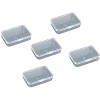 Merkloos Transparente Aufbewahrungsbox Mini-Organizer Box - Transparent - 8,8 x 6 x 2,1 cm - 5 Stück - Für Kleinteile mit Deckel