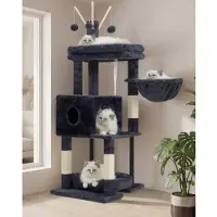 Merkloos Kratzbaum Katzenkratzbaum Kletterbaum - Rauchgrau - Für Wohnzimmer und Katzenecke