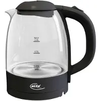 Elta Glaswasserkocher Wasserkocher schwarz 1L