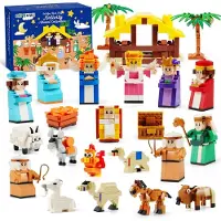 Merkloos Adventskalender Bauset Weihnachten - 24 Tage - 25 Modelle - Jesus und Krippe