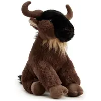 Merkloos Gnu Plüschtier Kuscheltier Savannentier - 22 cm - Aus recycelten Materialien - Waschbar bei 30 °C - Safari Spielzeug