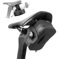 Merkloos Fahrradsatteltasche Satteltasche Radtasche - 0,8 Liter - Wasserdicht - Schwarz - Für MTB und Rennrad
