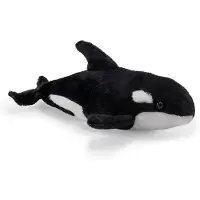 Merkloos Plüschtier Orca Kuscheltier - 20 bis 22 cm - Grau - Weiches Plüsch - Kuscheltier für Kinder und Babys