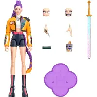 Mattel KPop Demon Hunters HUNTR/X Rumi-Actionfigur, ca. 15 cm groß, mit Zubehörteilen sowie austauschbaren Gesichtern und Händen, 4 Jahr(e), Mehrfarbig, Kunststoff