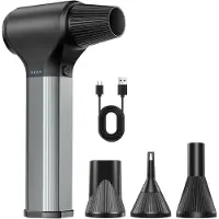 LTPRTZ Elektrische Laubbläser – Luftreiniger – Geräte reinigen – 330.000 U/min – USB-C Aufladung – Schwarz