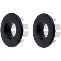 LTPRTZ Kupferne Waschbeckenüberlauf-Ring für Küchen- und Badezimmerwaschbecken - Matt schwarz - Set von 2