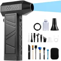 LTPRTZ Elektrische Laubbläser – Mini-Staubsauger – Elektronikreinigung – 140.000 U/min Motor – 8000 mAh Akku – Schwarz