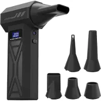 LTPRTZ Elektrische Laubbläser - Akkubetriebene Laubbläser - Geräte reinigen - 4 Geschwindigkeitsstufen einstellbar - 4000 mAh Akku - Schwarz