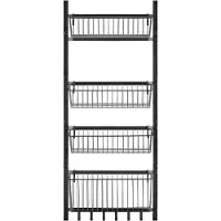 LTPRTZ Kräuterecke – Aufbewahrungsregal – Küchenorganizer – Ohne Bohren – 92 cm hoch – Schwarz