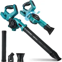 LTPRTZ Accu-Blasegerät – Elektrischer Laubbläser – Für die Gartenpflege – Um 270° schwenkbar – 2 Akkus mit 3000 mAh – Schwarz