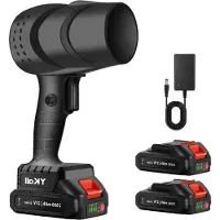 LTPRTZ Kabelloser Laubbläser – Leistungsstarker Gartenreiniger – Gartenpflege – Bürstenloser Motor – 2 x 21V Akkus – Schwarz