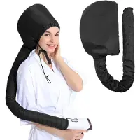 LTPRTZ Haartrockner-Haube – Dampfhaube für das Haar – Schnellere Trocknung – Verstellbares Design – 20 x 14 cm – Schwarz