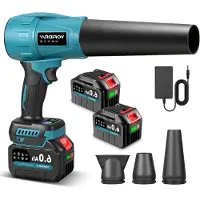 LTPRTZ Accu-Blätterbläser - Elektrischer Laubbläser - Für die Gartenpflege - Leistungsstarker Turbomotor - 33.000 U/min - Schwarz