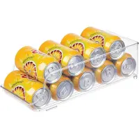 LTPRTZ Aufbewahrungsbox mit Deckel – Kunststoffbehälter – Zur Aufbewahrung von Getränkedosen – Stapelbares Design – Fassungsvermögen: 9 Dosen – Transparent