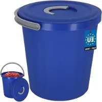 LTPRTZ Aufbewahrungsbox mit Deckel - Vielseitig einsetzbar - Aus robustem PVC-Material - 15 Liter Fassungsvermögen - Dunkelblau