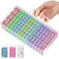 LTPRTZ Aufbewahrungsbox – Perlenorganizer – Bastelprojekte – 64 Fächer – 7 Gramm pro Fach – Transparent