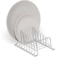 LTPRTZ Bordenhalter – Küchenorganizer – Ordnung im Küchenschrank – Platzsparendes Design – Kleine Größe – Chrom