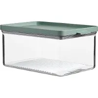 LTPRTZ Kaasbehälter Omnia – Aufbewahrungsbox mit Deckel – Für die längerfristige Aufbewahrung von Käse – Luftdicht, stapelbar – 2000 ml – Salbeigrün