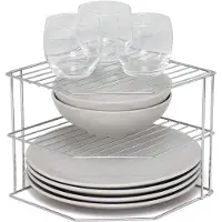 LTPRTZ Bordenregal mit 3 Ebenen – Küchenorganizer – Ordnungssystem für Schränke – Platzsparendes Design – 23 x 23 x 198 cm