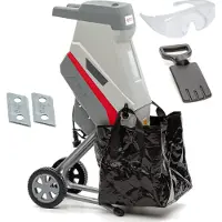 LTPRTZ Elektrischer Häcksler – Gartenhäcksler – Verarbeiten von Gartenabfällen – Leistungsstarker 2500W Motor – Für Äste bis zu 45 mm Durchmesser – Schwarz