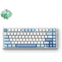MCHOSE G75 Pro, 75%, Verkabelt & Kabellos, USB + RF Wireless + Bluetooth, Mechanischer Switch, QWERTY, Blau