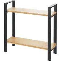 LTPRTZ Küchenregal – Ablagegestell – Küchenorganisation – Zwei Ebenen – 32 x 33 cm – Schwarz/Braun