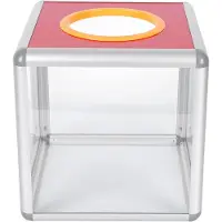LTPRTZ Lotteriekiste – Bastelbox – Geschenkbox – Sichere Aufbewahrung – Mit Schloss – 20 x 20 x 20 cm – Transparent