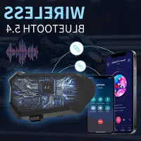 LTPRTZ Motorradhelm-Headset – Drahtlose Ohrhörer – Sicheres Fahren – RGB-Beleuchtung – 800 mAh Akku – Schwarz
