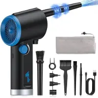 LTPRTZ Elektrische Laubbläser – Luftgebläse für den Innenbereich – Reinigung von Computern – Stufenlose Geschwindigkeitsregelung – 6,1 x 6,1 x 17,8 cm – Schwarz