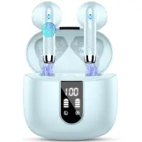 LTPRTZ Kabellose Ohrhörer – In-Ear-Kopfhörer – Für Musikwiedergabe – 4 Mikrofone mit ENC-Technologie – 56 Stunden Wiedergabezeit – Schwarz