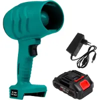 LTPRTZ Accu-Blasegerät - Mini Turbo - Zum Entfernen von Staub - Stufenlos regelbare Geschwindigkeit - 23 cm - Schwarz