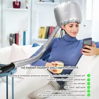 LTPRTZ Föhnhut – Thermohut – Gleichmäßige Trocknung – Freihändiges Styling – 56 cm Schlauch – Grau
