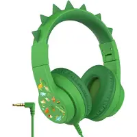 LTPRTZ Kinderkopfhörer – Kopfhörer für Kinder – Sicheres Hören – Lautstärke begrenzt – Over-Ear-Modell – Dino-Design