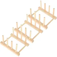 LTPRTZ Bordenregal – Holz – Küchenorganisation – Faltbares Design – 17 x 12 x 5 cm – Holzfarbe