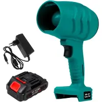 LTPRTZ Accu-Blasegerät - Mini Turbo - Zum Entfernen von Staub - Stufenlos regelbare Geschwindigkeit - 23 cm - Schwarz