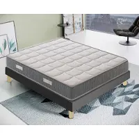 MaterassieDoghe Matratze 90x190 cm, Höhe 21 cm, Visco-Matratzen, H3, Ergonomisch 9-Zonen