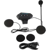 LTPRTZ Bluetooth-Headset für Helm – In-Ear-Kopfhörer für Motorradhelme – Sicheres Telefonieren – Ultradünnes Design – 500-mAh-Akku – Schwarz