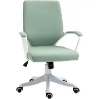 Moonbite Bürostuhl mit Lendenwirbelstütze, Schreibtischstuhl ergonomisch mit Wippfunktion, höhenverstellbar 92–100 cm, 360° Rollen, Polyester, Grün