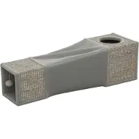 Moonbite Kratztunnel 98 cm mit zwei Katzenhöhlen und Spielball, faltbares Sisal-Kombi-Set für Spiel und Ruhe, ohne Montage, Polyester, Braun