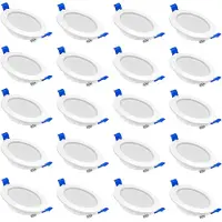 LILIIN LED‑Einbaustrahler 5W rund, Warmweiß 3000‑3500K, Einbauleuchte Innenbeleuchtung 110‑240V, nicht dimmbar