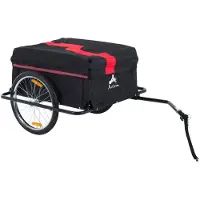 Moonbite Fahrrad-Lastenanhänger mit wasserdichter Transportbox, 20-Zoll-Luftreifen, Universal-Kupplung, 40 kg Zuladung, faltbar, Oxford-Gewebe, Schwarz