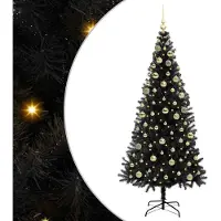 vidaXL Weihnachtsbaum Schwarz 180 cm PVC