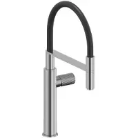 Sanitary Brands ALLUVION Neptun Edelstahl Küchen-Einhebelmischer mit hohem Auslauf und Handbrause