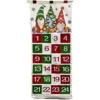 Novavision Weihnachts-Adventskalender, 24-Tage-Countdown bis Weihnachten, Countdown-Kalender mit befüllbaren Taschen, wiederverwendbare Wand- und Türdekoration,